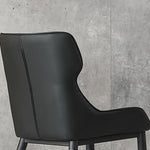 ZUN Dining Chairs Set of 2, Modern PU Leather Dining Metal Legs for Living Kitchen Dining Room Black W2699P215091