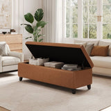 STORAGE PU OTTOMAN Orange Brown N757P191012T
