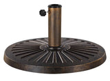 26.5 lbs Outdoor Patio Market Umbrella Base, Patio Umbrella Stand for Yard Garden Poolside in Bronze 02741422
