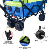 Collapsible Wagon cart with Removable Canopy, Large All Terrain Wheels, Brake, Adjustable 85122859