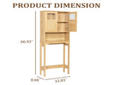 Natural wood color, particleboard with melamine veneer and rattan finish, 60*22*170cm, double doors, 36555790