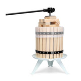 3.17 Gallon Fruit Wine Press, Solid Wood Basket Wine Making Press with 6 Blocks, 12 Liter Cider 96596978