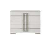 Olivia Contemporary Style 5-Drawer Chest Made with Wood in White B009P241739