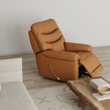 Global Home Swivel Glider Recliner with Manual Footrest In Oslo Antelope B339P333948