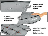 Outdoor Bench Cushion, 63 20 4 Inch, Tufted Waterproof Swing Cushion with Ties, for Patio Bench 37995858