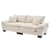 Corduroy Sofa Sleeper Couch Loveseat Sofa with Pillows Comfy Upholstered Deep Seat Sofa for W676P184129