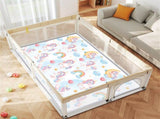 Waterproof Unicorn Print Baby Playpen Mat Roll-Up Portable Foam Mat for Indoor Outdoor Crawling & 66440538