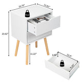 40*30*60cm Simple And Modern White Cabinet, Wood Color Legs, MDF Spray Paint, High Legs, Two 44698952
