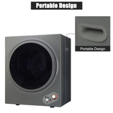 GYJ25-78G2 Compact Portable Household clothes Dryer 2.5KG 1.6cuft with Stainless Steel Drum Black 01341671