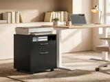 Mobile Printer Storage Cabinet with Drawer & Cabinet, Rolling Organizer on Wheels 15.7"W x 13.8"D x 15819350