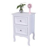 Country Style Two-Tier Night Table Large Size White 29520852