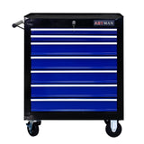 7 DRAWERS MULTIFUNCTIONAL TOOL CART WITH WHEELS-BLACKBLUE W1102P160642