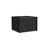 Floating Nightstand, Space-Saving Design with Handy Drawer and Surface, Black B097P163093