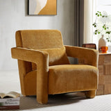 ZUN Mirod Sleek Right-Angle Armrests, Ergonomic Lumbar Support, Square Wooden Block Legs, Inclined Seat N760P193221G