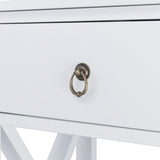 Nightstand Modern End Table, Side Table with 1 Drawer and Storage Shelf, White 06395973