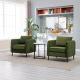 Accent Chair for Living Room, Velvet Comfy Single Sofa Chair Mid-Century Modern Armchair with 1 W3244P325833