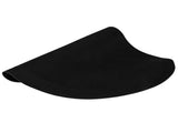 3x2x1/2" Beauty Salon Semicircle Anti-fatigue Salon Mat Black 99799260