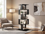 360&deg Rotating Bookshelf with Acrylic Plate, 5-Tier Tall, Floor Rack Simple Bookcase, Modern W409P167481