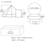 Canvas Tent Bell Tent Glamping, 4 Seasons Yurt Tent for 4M/5M Cotton Canvas Tent for Family 61040260
