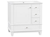 24" Bathroom Vanity with Sink and Drawers, White Freestanding Vanity Cabinet with Ceramic Top and 00086938