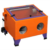 25 Gallon Bench Top Air Sandblasting Cabinet Sandblaster Blast Large Cabinet Orange 73778394