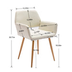 ZUN Hengming Small Modern Living Dining Room Chairs Fabric Mid-Century Upholstered Side Seat Club Guest 96811327