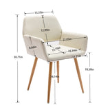 ZUN Hengming Small Modern Living Dining Room Chairs Fabric Mid-Century Upholstered Side Seat Club Guest 96811327