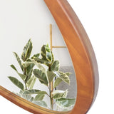 Solid Wood Mirror 45 Inch Asymmetrical Wall Mirror Wooden Framed Mirror Large Sized Dressing Mirror, W1435142944