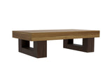 42 Inch Wood Rectangular Coffee Table, All MDF Farmhouse Accent Center Low Cocktail Tea Table with W1120P330143