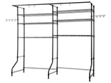 6-Tier Over Washer and Dryer Storage Shelves, Adjustable Laundry Room Organizer with Hanger Rod & 44446386