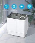 ZUN Twin Tub with Built-in Drain Pump XPB65-2288S 26Lbs Semi-automatic Twin Tube Washing Machine for 86281079