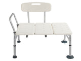 Medical Bathroom Safety Shower Tub Aluminium Alloy Bath Chair Transfer Bench with Wide Seat White 01598497