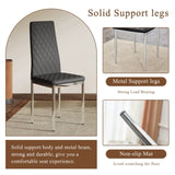 Modern Style Dining Chairs Set of 6 in Black, Essential for Minimalist Homes.Meeting Family Dining W2920P284970