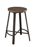 ZUN Set of 2 Counter Height Stools Gray Metal Finish Rustic Industrial Style Furniture B011P246326