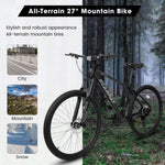 ZUN A2757 27 inch Mountain Bike 21 Speeds, Suspension Fork, Aluminum Frame Disc-Brake for Unisex W1856P162618