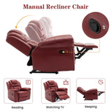 Home Theater Seating Manual Recliner Loveseat with Hide-Away Storage, Cup Holders and LED Light WF310726AAJ