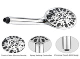 Drill-Free Stainless Steel Slide Bar Combo Rain Showerhead 7-Setting Hand, Dual Shower Head Spa W121947468