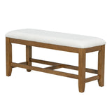 Farmhouse 76inch 6-Piece Extendable Dining Table Set Trestle Kitchen Table Set with 18inch Removable 31570954