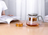 Heat-resistant glass teapot, magnetic switch, Gunmetal Black 800mL 47773149