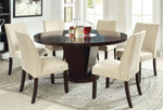 ZUN Classic Contemporary Ivory Fabric Set of 2 Chairs Only Kitchen Dining Room Furniture Espresso Solid B01158420