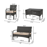 CORDOBA KD WICKER 4 PC CHAT SET 57458.00