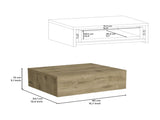 Floating Nightstand 5"H, Modern Wall-Mounted Bedside Shelf with Drawer, Macadamia B097P167435