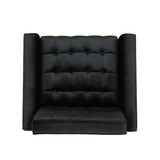 Mirod Comfy Arm Chair with Tufted Back , Modern for Living Room, Bedroom and Study 64937.00BLK