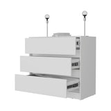 White 3-Drawer Dresser B062P175075