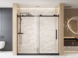 Frameless Single sliding shower door 48 "W x 76" H, 1/4 " Clear Tempered Glass, Explosion W1675P412309