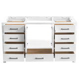 60'' Bathroom Vanity, Freestanding Vanity Top with Single basin Solid Wood Frame Bathroom Storage W1059P338728