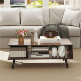 Rectangle Coffee Table with 2 Open Compartments 83293018