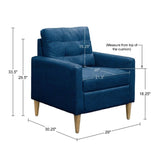 Tufted back Accent Chair B035P265947
