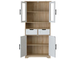 4 Cabinet Doors 2 Drawers 1 Storage Compartment Sideboard MDF Melamine-Coated Storage Cabinet 32061270