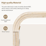 TREXM Minimalist Coffee Table with Curved Art Deco Design for Living Room or Dining Room WF317095AAD